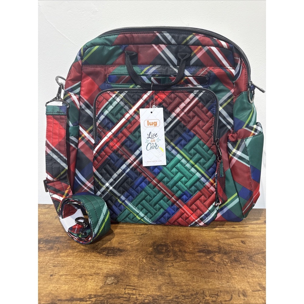 Lug Sonata Tote Bag Purse Tartan plaid. New With tag.